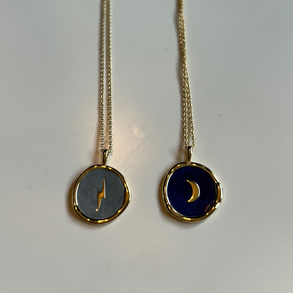 Gorjana Gold Coin Necklaces- set of 2